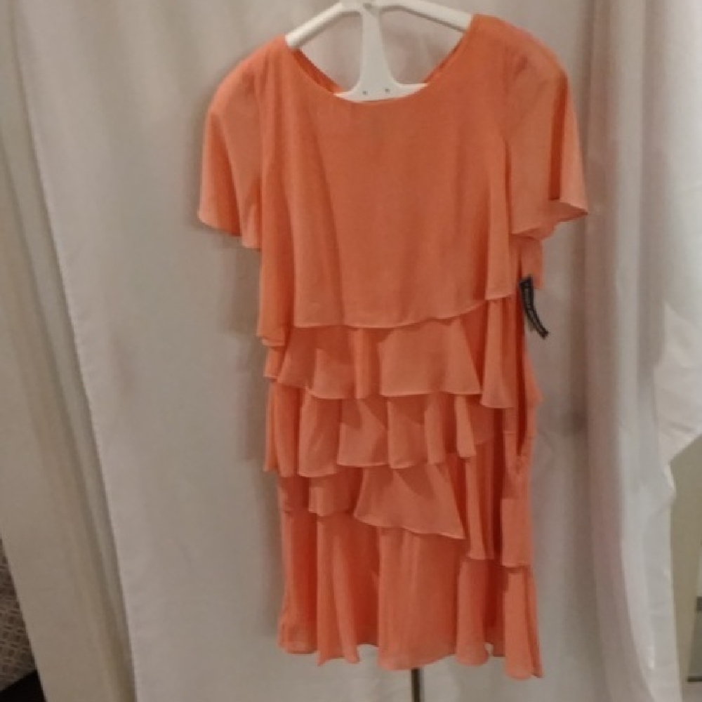 NWT Jessica Howard Layered Mini Dress in Orange